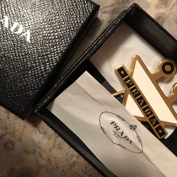 Prada Accessories - Prada White Triangle Monster Keychain Prada Accessories - Prada White Triangle Monster Keychain